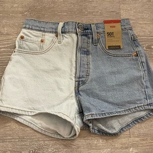 2-tone Levi 501 shorts
